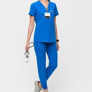 Figs royal blue scrubs set